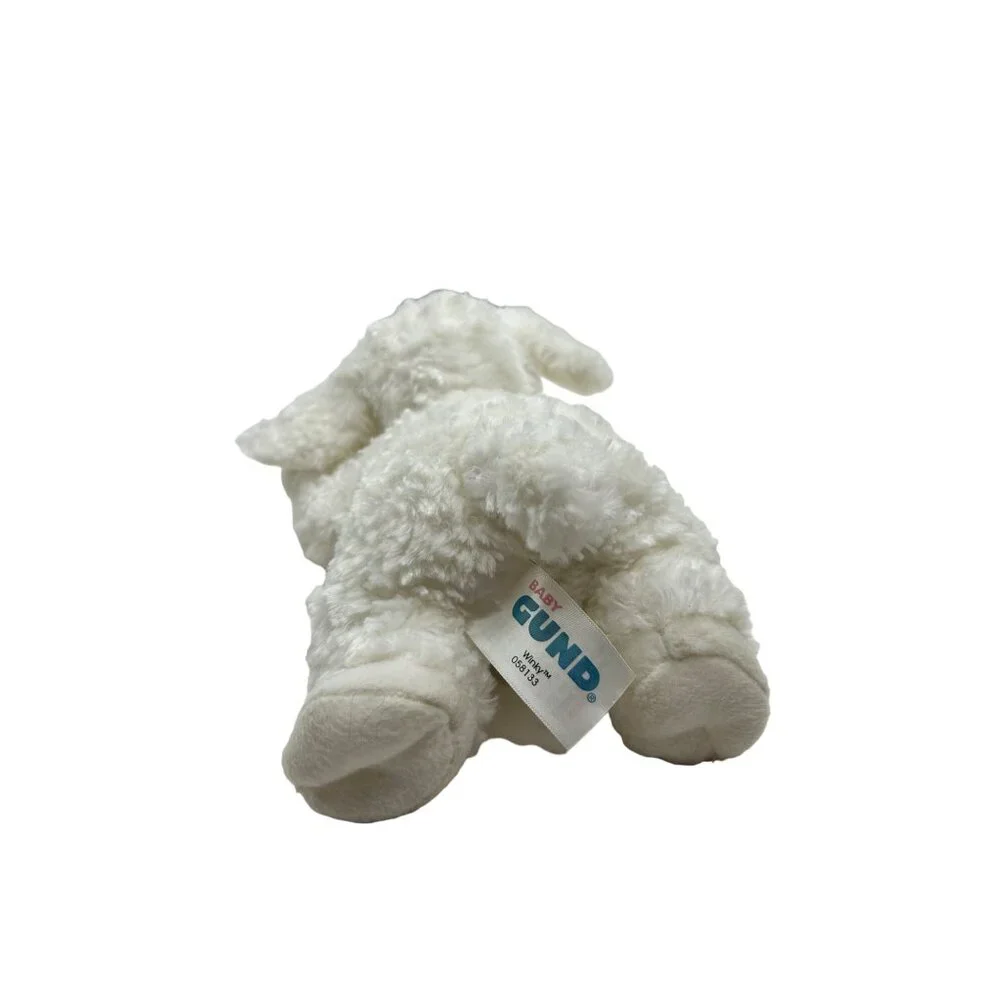Baby Gund‎ Winky the Lamb 8” Plush Rattle Stuffed Animal 058133